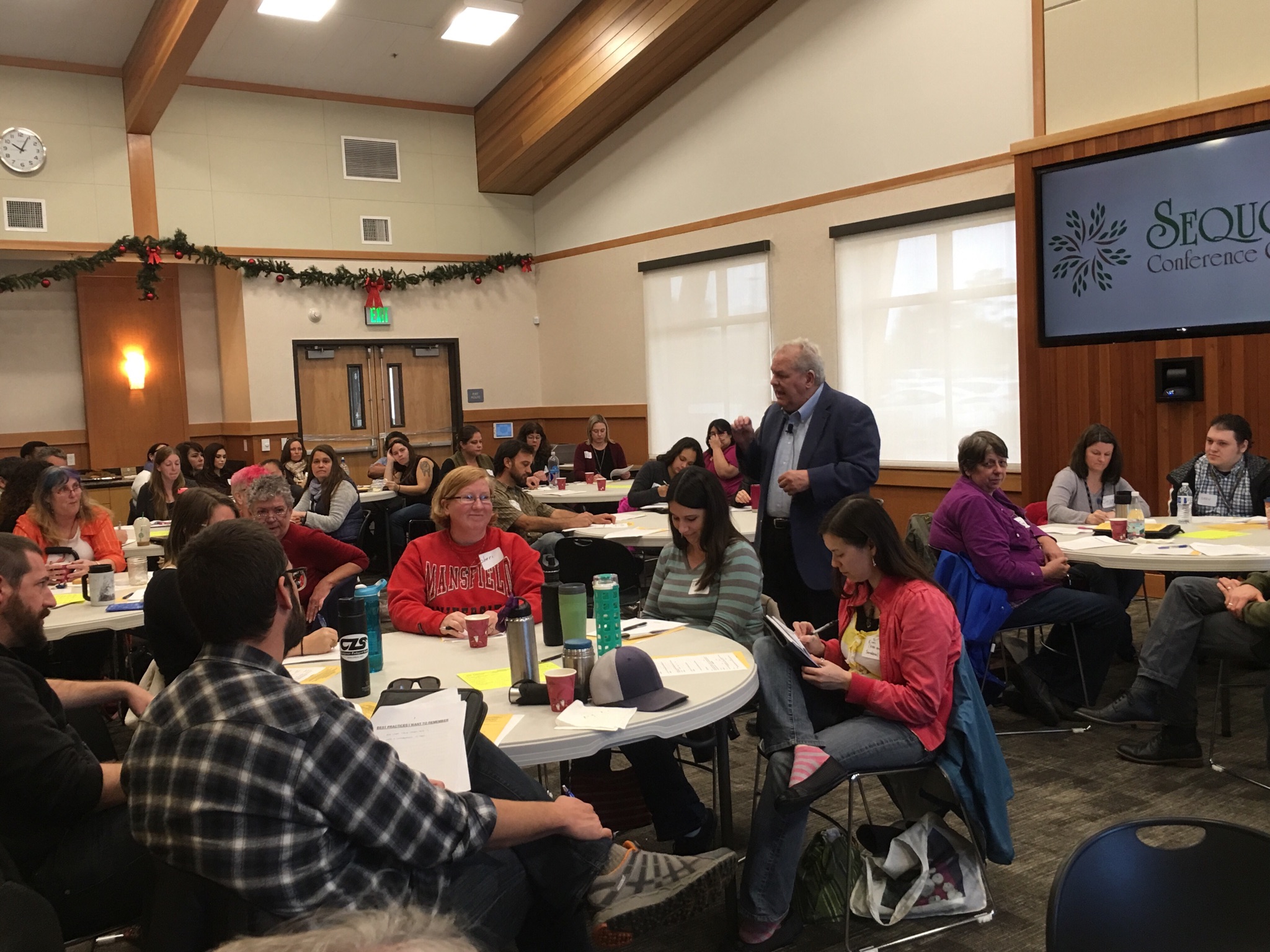 Larry Robbin presenting at a conference.